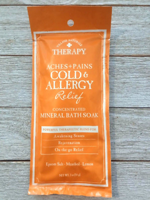 Village Naturals Therapy Aches + Pains Cold & Allergy Relief Mineral Bath Soak 