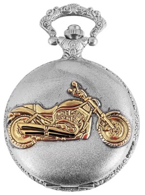 Excellanc Analog Taschenuhr ''Motorrad'' bicolour
