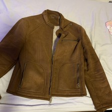Guess Shearling Suede Leather Jacket