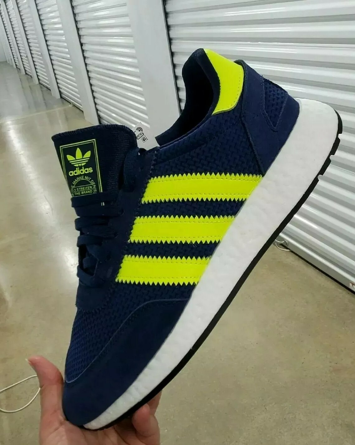 Adidas I-5923 Men's Running Shoes Dark Blue/Solar Yellow F34270