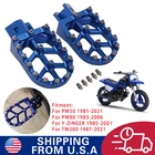 Foot Pegs Motorcycle Footpeg Pedals CNC For PW50 1981-2025 PW80 1983-2006 Blue