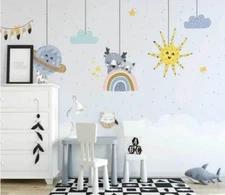3D Koala Rainbow ZHU3651 Wallpaper Wall Mural Removable Self-adhesive Amy