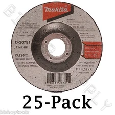 25 Makita D-20781 4-1/2" x 1/4" x 7/8" Metal Grinding Cut-Off Wheel NEW 741423-B