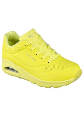Skecher Rue Uno Nuit Ombres Baskets Femmes 73667 Néon Jaune - Photo 1/4