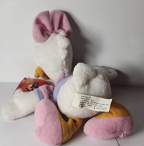 Vintage Daisy Duck Mattel Beanbag Disney Plush Toy Doll with tags - Picture 5 of 5