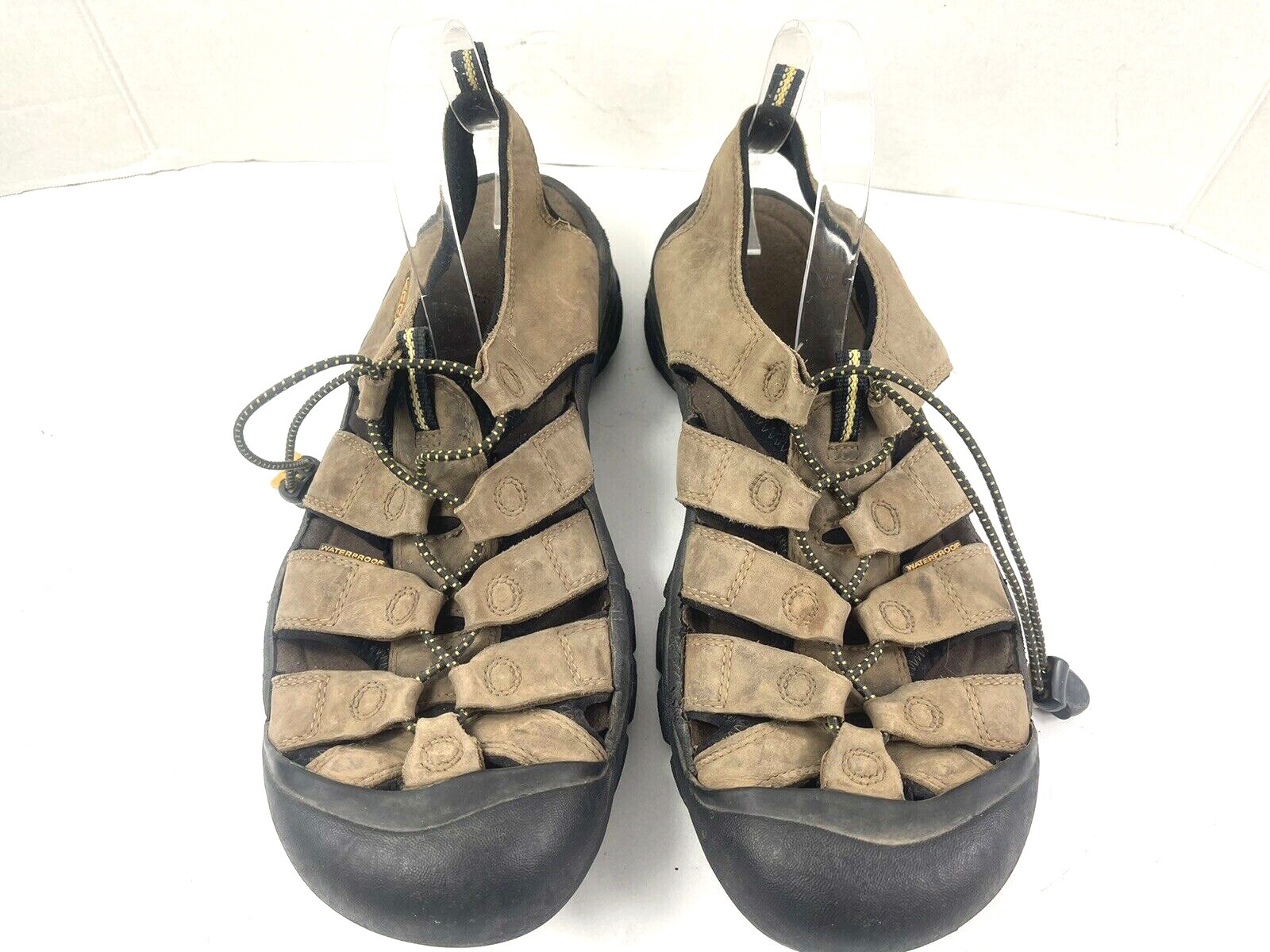 Sandali Keen uomo 10M scarpe Newport pelle marrone impermeabili escursionismo sport acquatici