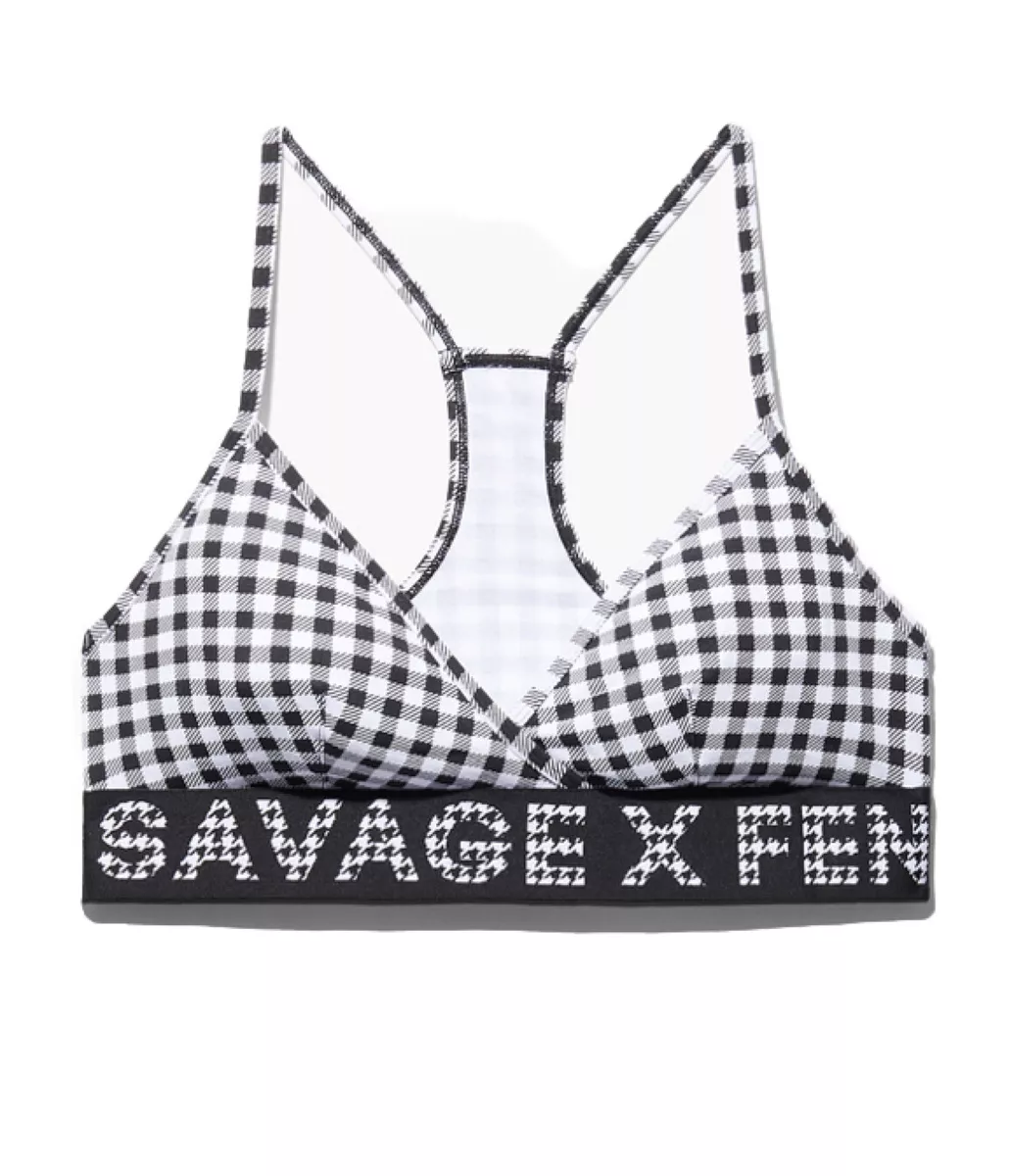 SAVAGE FENTY-Forever Savage Bralette-Size: Small-Color: Check'D