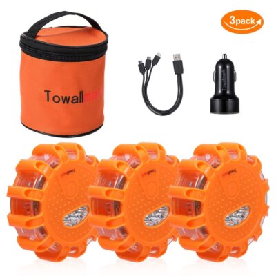 3x Aufladen Wasserdicht LED Blinklicht Strobe Warnung Straßenrettung Sicherheit