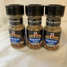Lot of 3 McCormick Grill Mates Montreal Steak Seasoning Mix 3.4 oz each 4/29/24+