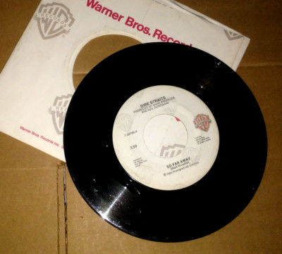 DIRE STRAITS So Far Away/If I Had You + Comp. Sleeve WARNER BROS 45 RPM L@@K!