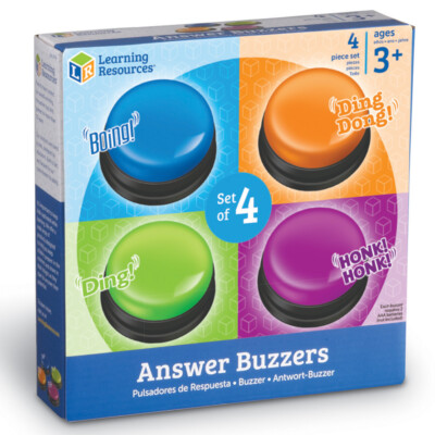 Answer Quiz Buzzer Set Mit 4 - Spiel Show Klingen Kinder Klassenzimmer Hilfe