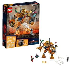 lego spiderman molten man