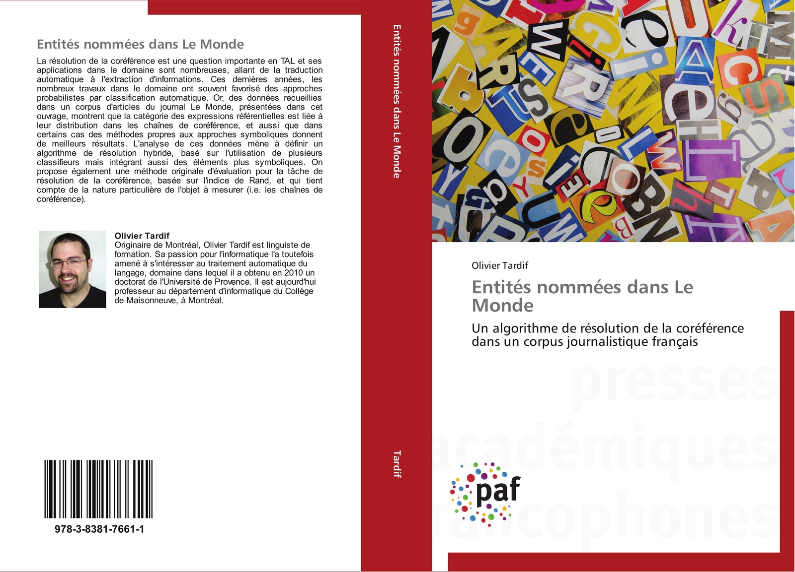 Thumbnail - Entités Nommées Dans Le Monde Olivier Tardif Taschenbuch Paperback 152