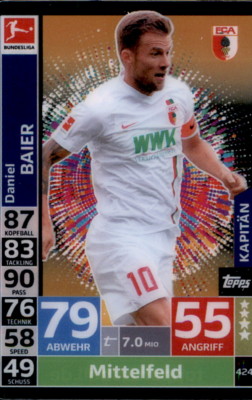Topps Match Attax ACTION 18/19 - 424 - Daniel Baier - Kapitän