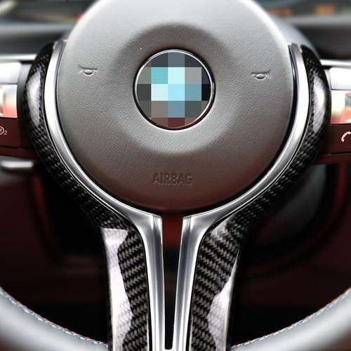 Carbon Fiber Steering Wheel Cover For BMW F22 F30 F32 F10 F15 F16 X5 X6 M Sport - Picture 4 of 12