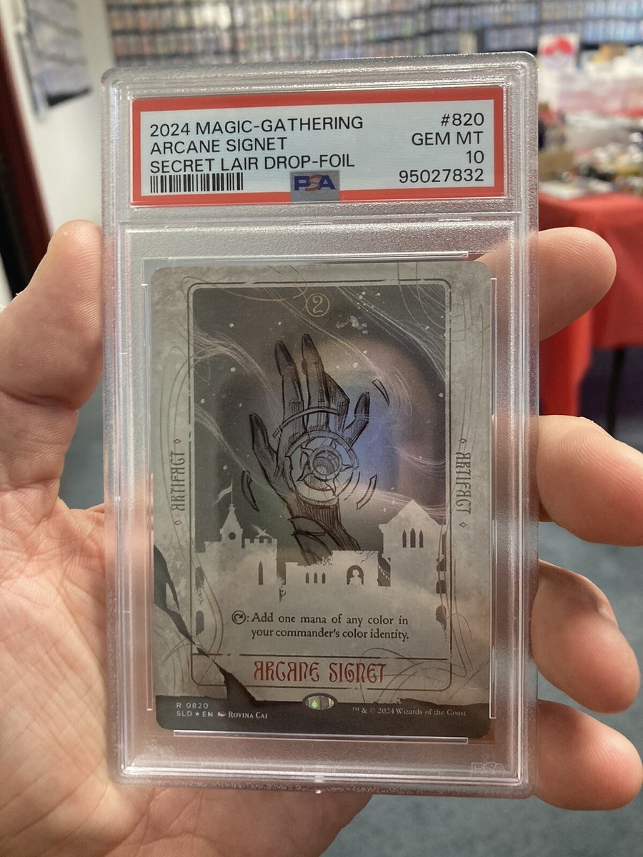 2024 MTG SECRET LAIR DROP FOIL #820 ARCANE SIGNET PSA 10 Gem 2024 MTG SECRET LAIR DROP FOIL #820 ARCANE SIGNET PSA 10 Gem
