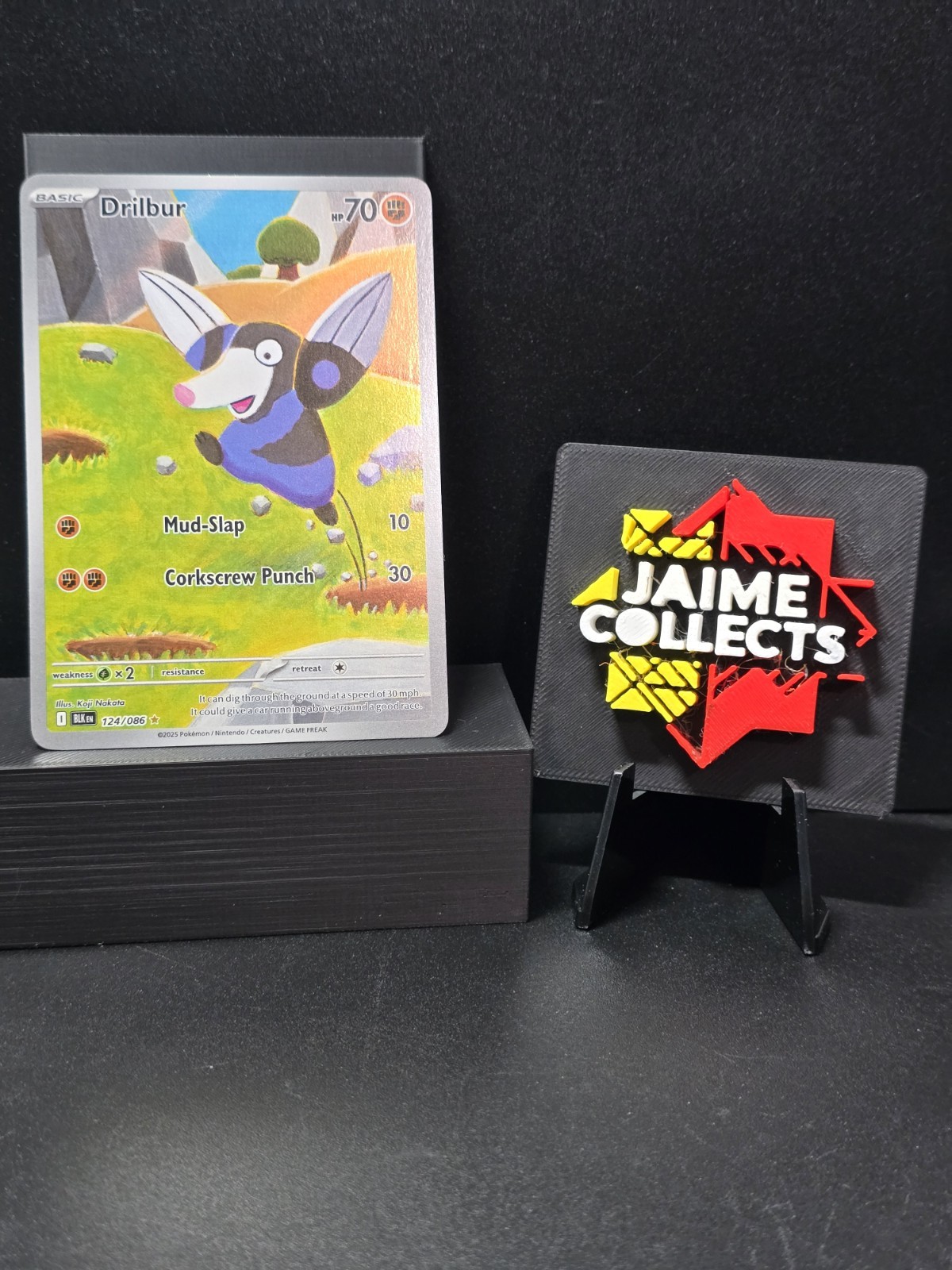 Pokémon Drilbur Black Bolt 124/086 Illustration Rare Full Art Holofoil NM