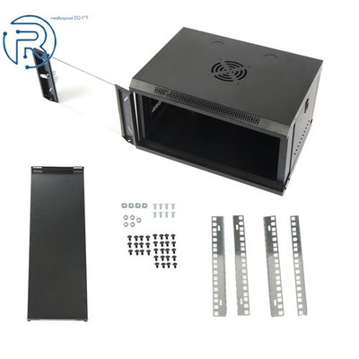 6U Server Rack Enclosure Maximum depth 15.5'' wall mount network With Locks