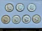 Lot of (7) Circulated 1968 John Kennedy 40% Silver Half Dollars Coins Nice!!
