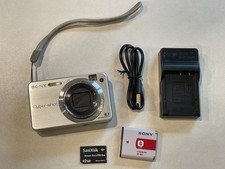Sony CyberShot DSC-W150 Digital Camera Silver SD Card Battery Charger