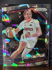 2025 Panini Prizm WNBA Emily Engstler Cracked Ice #84 Washington Mystics