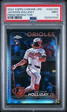 2024 Topps Chrome Jackson Holliday RC Prism Refractor PSA 9 Mint Orioles