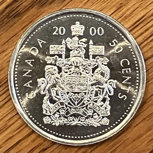 Photo of a 2000 Canada 50 Cents from an eBay sale