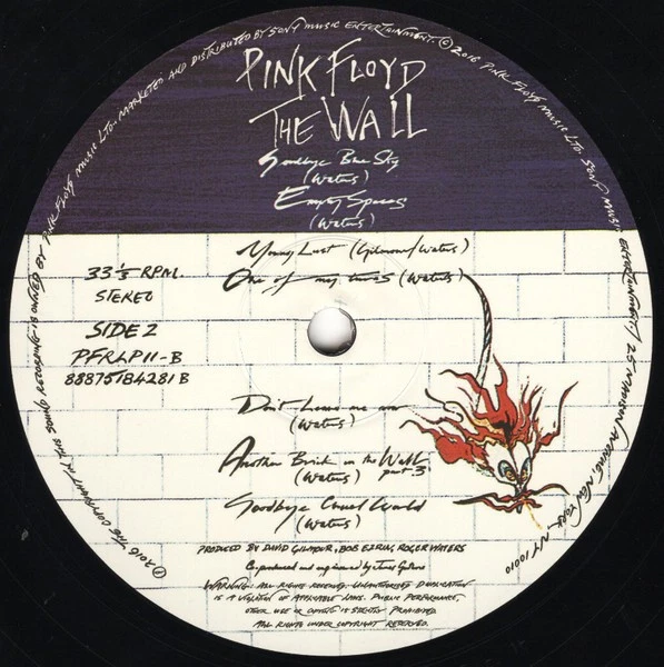 Pink Floyd - The Wall -  Remastered 180G - 2 LP - New Sealed Vinyl - Masterpiece - Image 4 of 4