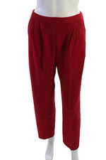 St. John Collection By Marie Gray Women Red Wool Blend Dress Pants Size 2