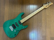 Electric Guitar Dragonfly HI STA CUSTOM Trans Blue Green with Hard Case