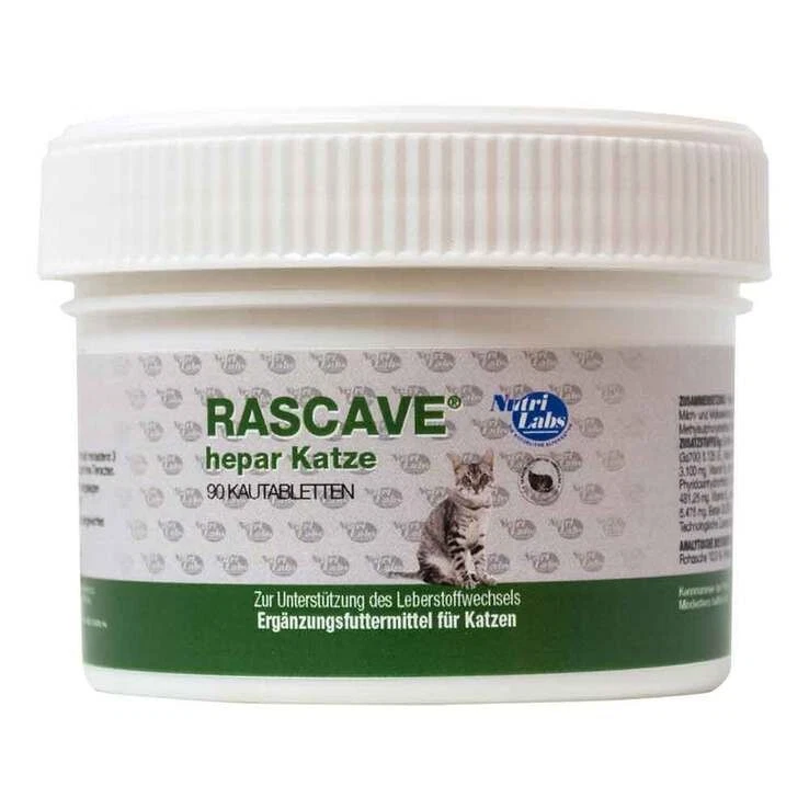 NUTRILABS Rascave hepar Kautabletten für Katzen · 90 St · PZN 17835045