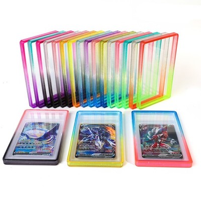 PSA Graded Slab Guard with acrylic back  Gradient Color glitter Stackable Guard
