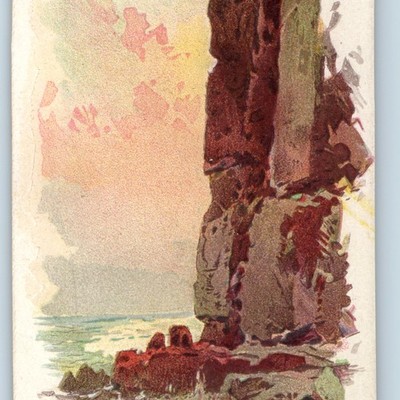 1891 Sozodont Book Mark Castle Rock ME Toothpaste Adv Hall & Ruckel Vtg No 7