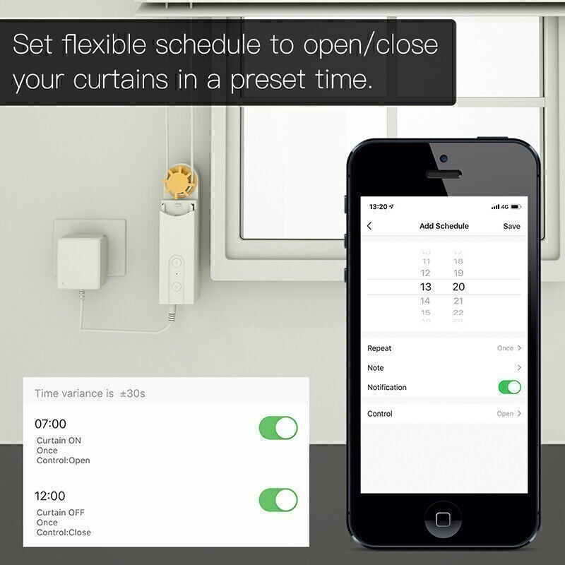 ZigBee Smart Motorized Roller Blinds Drive Motor Hub Tuya Smart Life APP Control
