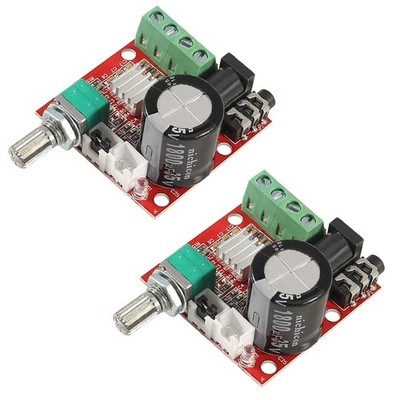 2pcs PAM8610 Mini Stereo AMP Audio Amplify Board Digital Portable Ampli Modul