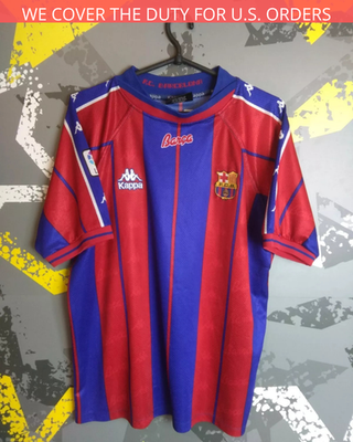 Guardiola Barcelona Match Worn Home football shirt 1997-1998 Kappa