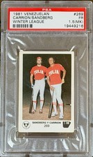 1981-82 Venezuelan Winter League Sticker #269 Ryne Sandberg & Carrion PSA 1.5 MK