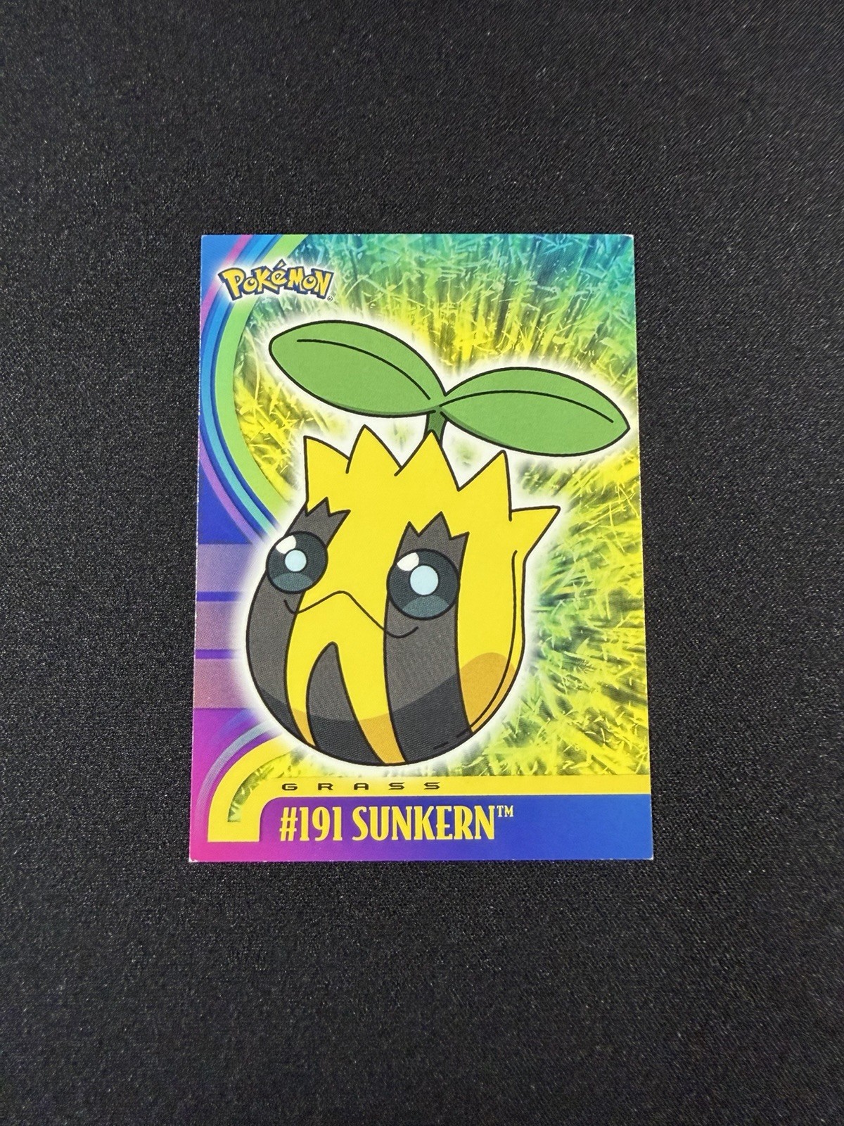 #191 SUNKERN  Pokemon Topps TV Animation Edition Card  2001