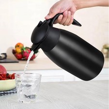 2L Thermoskanne Isolierkanne Kaffeekanne Thermosflasche Teekanne Edelst Tragbar