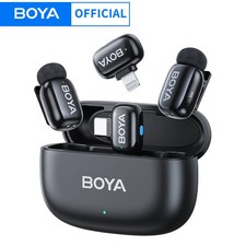 BOYA Mini Wireless Lavalier Lapel Microphone iPhone iPad Android Live Type-C