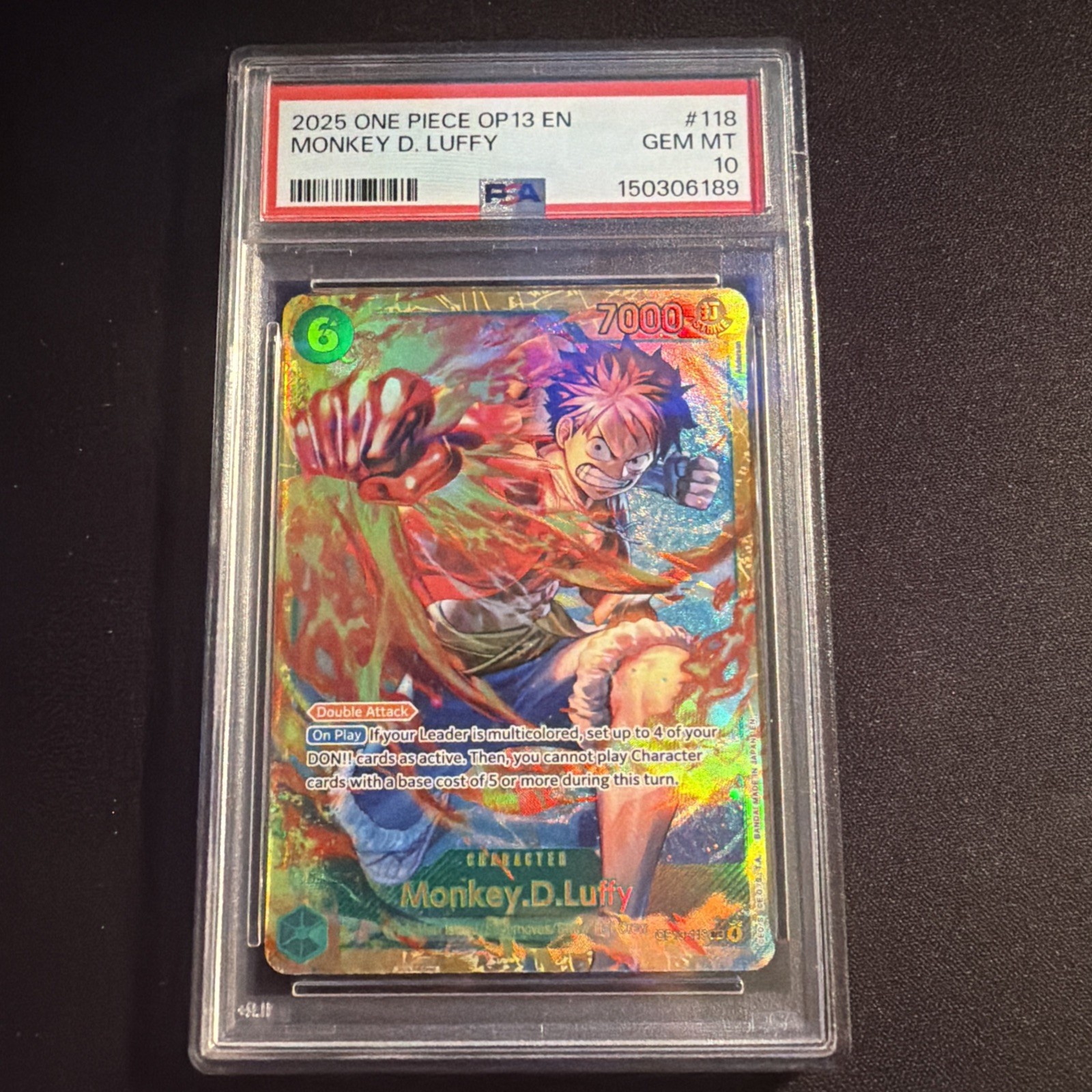 PSA 10 2025 One Piece OP13 EN Monkey D. Luffy