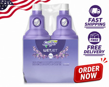 Swiffer WetJet Floor Cleaner Refill Lavender Scent 1.25L 42.2 Fl Oz 2 Pack