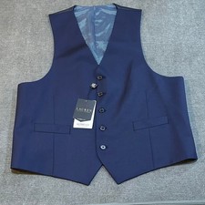 Lauren Ralph Lauren Mens UltraFlex Classic Fit Suit Vest Navy Blue Wool Blend L
