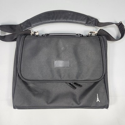 Travelpro Black Nylon Compact Laptop Tablet Briefcase Shoulder Bag w/ Strap