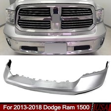 Fit For Dodge Ram 1500 2013-2018 Bright Silver Front Upper Bumper Cover Unfolded
