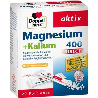 DOPPELHERZ Magnesium+Kalium DIRECT Portionsbeutel, 20 St PZN 11101359