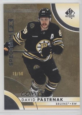 2023 SP Authentic Spectrum FX Gold Bounty Award 16/50 David Pastrnak #S-28 7ie