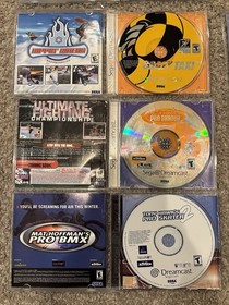 SEGA Dreamcast Console Lot w/ 3 Controllers, VMU, Memory Card, Games & A/V