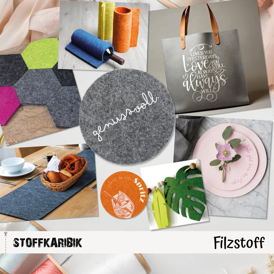 Filzrolle 240x30cm Polyester Filz Stoff 3mm dick zum Nähen Bastelfilz Filzstoff - Bild 4 von 4