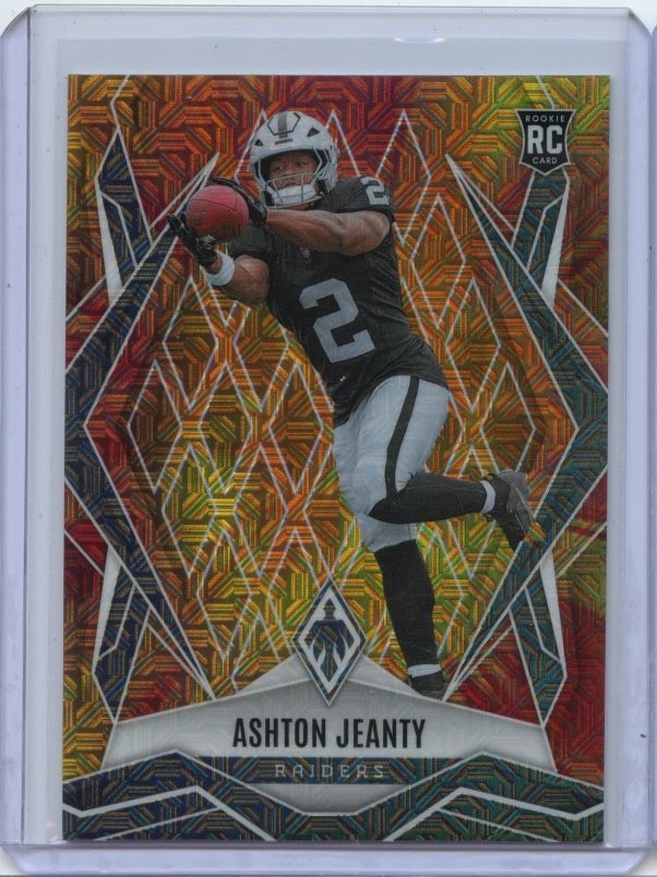 2025 Panini Phoenix Premium Box Set ASHTON JEANTY #158 RC FIREBURST 64/350